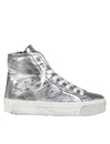 PHILIPPE MODEL PHILIPPE MODEL HIGH SNEAKERS IN LAMINATED LEATHER