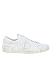 Philippe Model Prsx Basic Sneaker In Leather In White