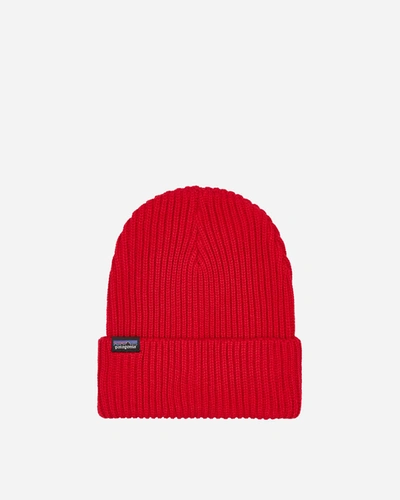 Patagonia Fisherman S Rolled Beanie Touring In Red