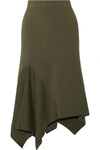 JASON WU ASYMMETRIC STRETCH WOOL-BLEND SKIRT