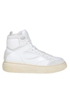 FERRAGAMO FERRAGAMO HIGH-TOP trainers IN LEATHER AND SUEDE