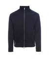 Paul & Shark Wool Cardigan With Zip And Iconic Badge In Blue