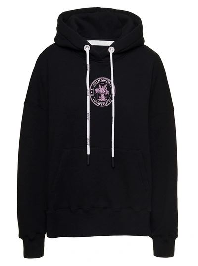 Palm Angels College Classic Hoodie In Black,coral