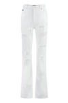 Dolce & Gabbana Destroyed Effect Jeans In White