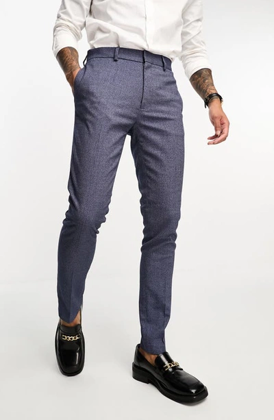 Asos Design Skinny Suit Trousers In Medium Blue