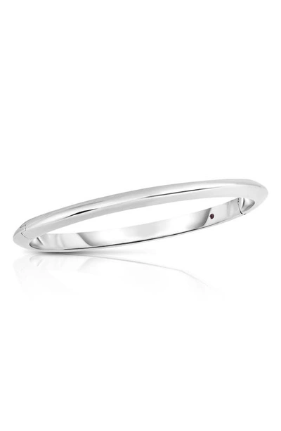 Roberto Coin 18k White Gold Knife Edge Bangle Bracelet