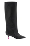 3juin Agata 095 High Heels Ankle Boots In Black Leather In Multicolor