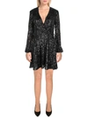 Bardot Womens Mini Surplice Cocktail And Party Dress In Black