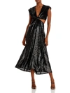 A.L.C ALEXIS WOMENS SEQUINED MIDI EVENING DRESS