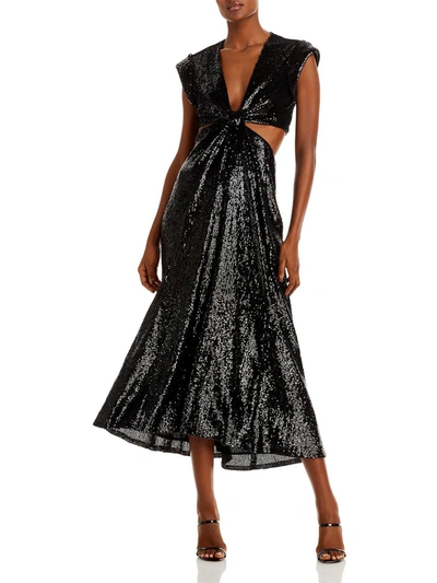 A.l.c Alexis Womens Sequined Midi Evening Dress In Black
