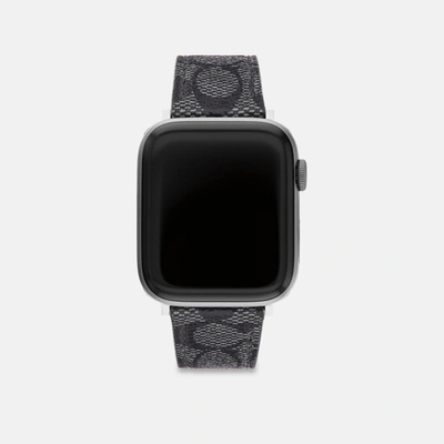 Coach Outlet Apple Watch Strap, 42 Mm And 44 Mm In Black