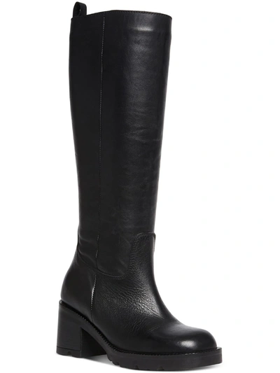 Steve Madden Gyrate Womens Leather Tall Knee-high Boots In Black
