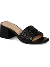 Kate Spade Emmie Mid Womens Leather Dressy Slide Sandals In Black