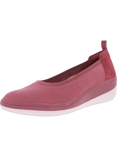VIONIC JACEY KNIT WOMENS SUEDE TRIM SLIP ON LOAFERS