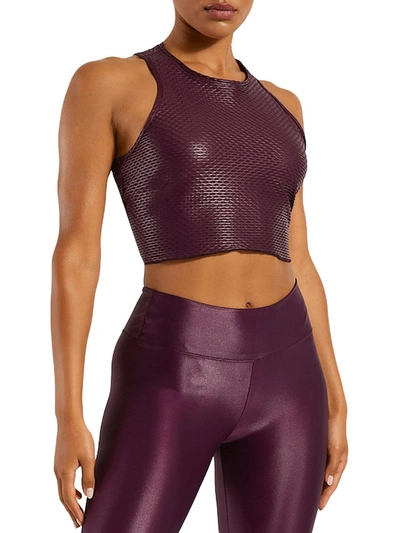 Koral Womens Workout Activewear Crop Top In Beige