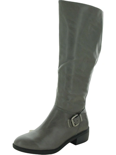 Baretraps Sasson Wc Womens Wide Calf Faux L Mid-calf Boots In Grey
