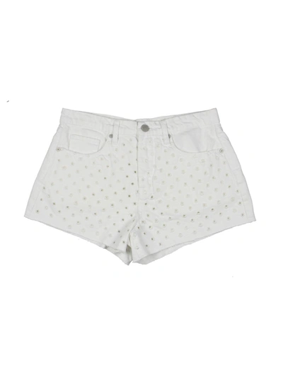 Blanknyc Womens Frayed Hem Short Cutoff Shorts In White