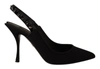 DOLCE & GABBANA Dolce & Gabbana Silk Blend Lori Slingback Pumps Women's Shoes
