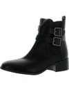 Kenneth Cole Reaction Salt Biker Jewel Womens Faux Leather Ankle Ankle Boots In Black