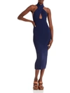 RAMY BROOK WOMENS RIBBED CUT OUT BODYCON DRESS