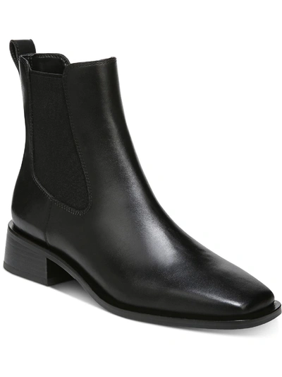 Sam Edelman Thelma Womens Leather Square Toe Ankle Boots In Black