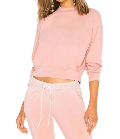 Cotton Citizen Milan Cropped Sweatshirt In Blush In Pink