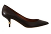 DOLCE & GABBANA Dolce & Gabbana Leather Kitten Mid Heels Pumps Women's Shoes