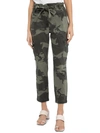 SANCTUARY TRAVELER WOMENS CAMOUFLAGE HIGH RISE PAPERBAG PANTS