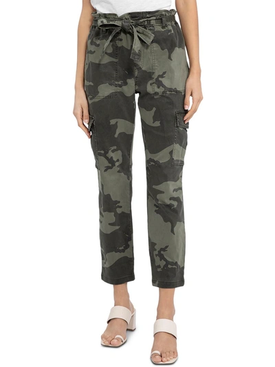 Sanctuary Traveler Womens Camouflage High Rise Paperbag Pants In Multi