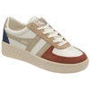 GOLA Women's Grandslam Quadrant Sneakers In Off White/orange Spice/gold/ink