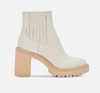 DOLCE VITA Caster Booties In Ivory Leather