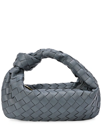Tiffany & Fred Woven Knot Leather Satchel In Grey