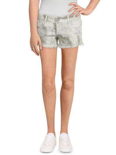Black Orchid Black Star Womens Low Rise Cut Off Shorts In Grey