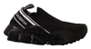 Dolce & Gabbana Black Slip On Women Low Top Sorrento Sneakers Shoes In Black