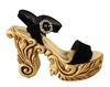 DOLCE & GABBANA Dolce & Gabbana  Baroque Velvet Heels Crystal Women's Shoes