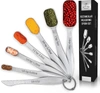 Zulay Kitchen Heavy Duty Stainless Steel Measuring Spoons With Engraved Markings And Removable Lock In Silver