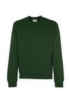 Maison Kitsuné Cotton Sweatshirt With Ton-sur-ton Patch In Green