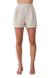 Bella Dahl Pleat Front Linen Shorts In Linen Sand