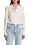 Frame Denim The Standard Silk-blend Shirt In White