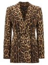 Dolce & Gabbana Animal Print Double-breasted Blazer