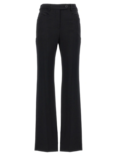 Moschino Mid-rise Straight-leg Trousers In Black