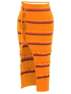 Jacquemus La Jupe Maille Concha Midi Skirt In Orange