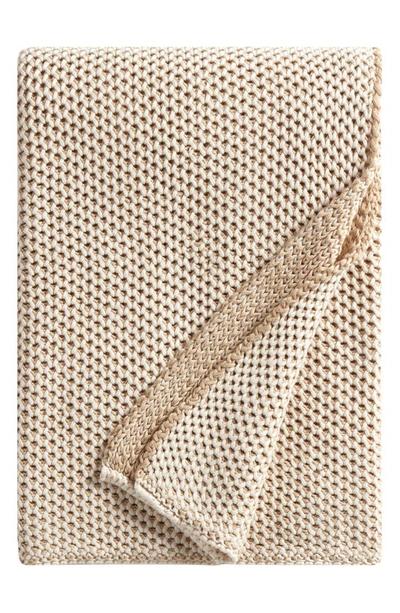 DKNY BICOLOR HONEYCOMB COTTON THROW BLANKET