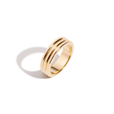 Aurate New York Triple Row Ring In White