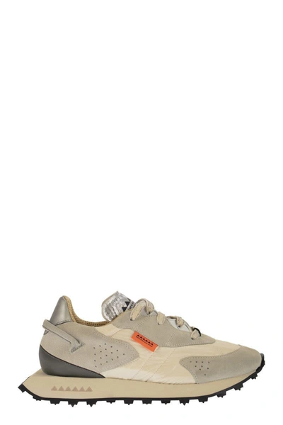 Run Of Vaporix - Suede And Nylon Trainers In Sand