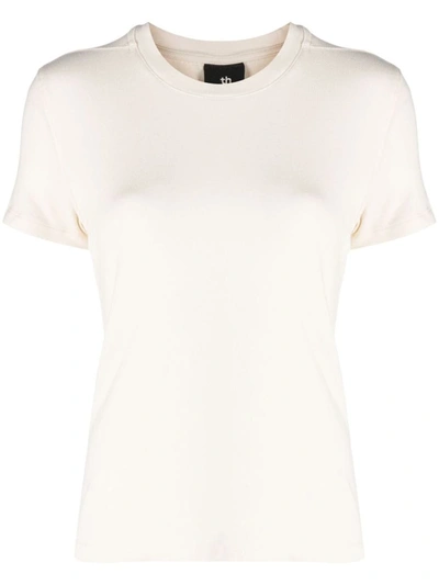 Thom Krom Crew-neck Cotton-blend T-shirt In Off-white