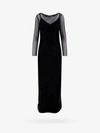 Max Mara Caracas Embroidered Mesh Dress With Crystal In Black