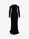 Blumarine Detachable-sleeve Strapless Gown In Black