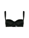 Dolce & Gabbana Embroidered Logo Bra In Black