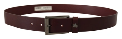 DOLCE & GABBANA DOLCE & GABBANA ELEGANT BROWN LEATHER DESIGNER MEN'S BELT